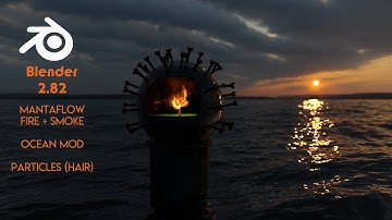 Blender 2.8 | Mantaflow Smoke Simulation + Ocean Mod  | 4K