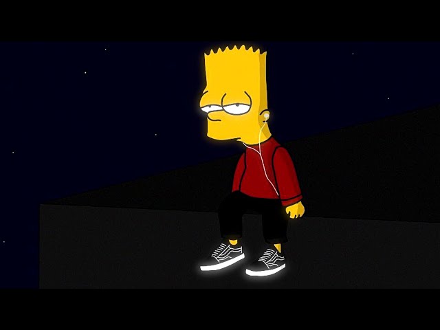 Bart Simpson just woke up in bed, Bart Simpson Sadness Depression