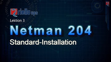 RIELLO UPS Netman204 Grundinstallation