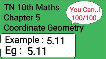 TN 10th Maths Chapter 5 Coordinate Geometry Example 5.11