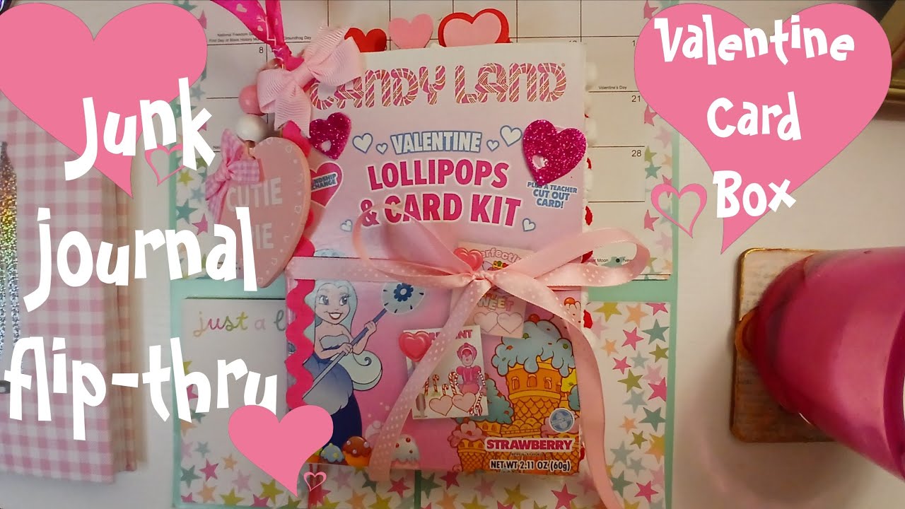 Дневник в стиле «коробка ко Дню святого Валентина», созданный из материалов, купленных в магазина...