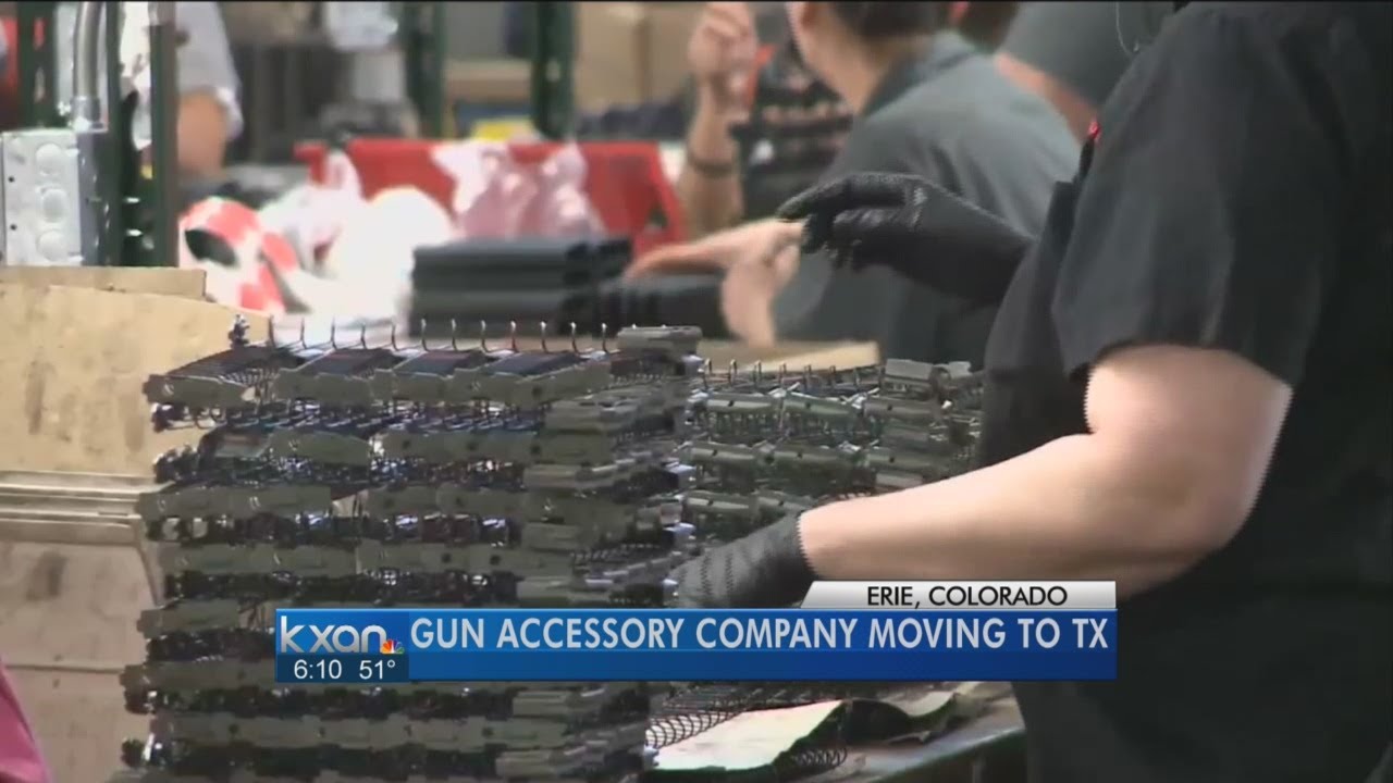 Firearm accessories manufacturer relocates to Texas YouTube