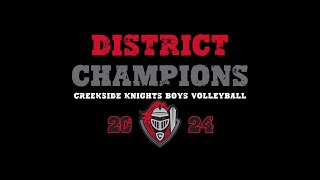 2024-05-02 Creekside Knights Boys Volleyball vs Bartram Trail Bears (District Championship Game)