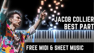Jacob Collier - Best Part | Piano Tutorial [FREE MIDI & SHEET MUSIC]