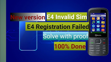 Qmobile E4 sim registeration failed solution |Khosa Baloch|Invalid sim|e4 invalid sim code