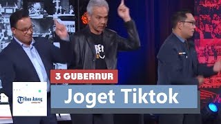 Anies Baswedan, Ganjar Pranowo dan Ridwan Kamil Joget Tiktok di Panggung