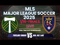 Portland Timbers vs Real Salt Lake Live Scores | MLS Major League Soccer 2025 Playoffs 1/16-Finals