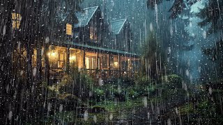 Heavy rain sounds ASMR  Forest rain sounds  Close your eyes and enjoy the rhythm of rain falling