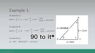 TRIGO - SOLUTIONS OF RIGHT TRIANGLES screenshot 2