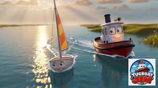 🌊 Tugboat Jim: Pip the Scaredy Sailboat Finds Her Courage! | Kids Cartoon