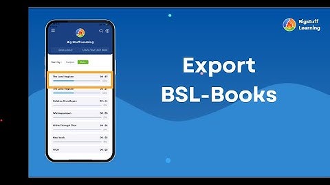 Export a BSL-Book (v008)
