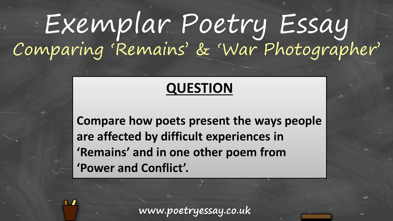 GCSE Grade 9 Power and Conflict Poetry Essay – Comparing ‘Remains’ and ‘War Photographer’ (AQA 2020)