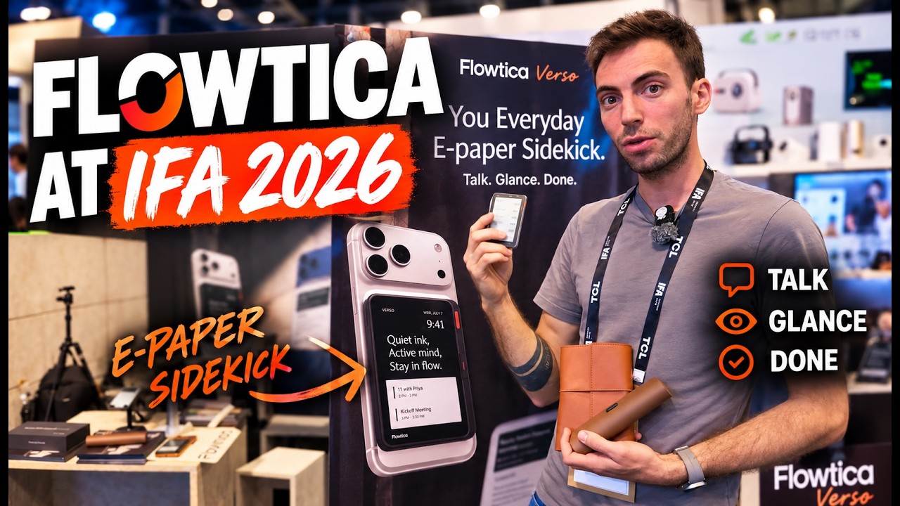 Flowtica’s New E-Ink AI Device Is Wild - IFA 2026 Booth Tour