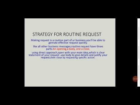 Strategy for Routine Requests - YouTube