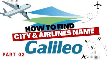 How to do Airlines & City Encode Decode in Galileo Travelport Smartpoint GDS. 2023