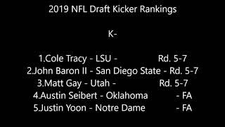 2019 NFL Draft Kicker Ratings