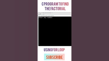 C program to find factorial of a number using for loop #shorts