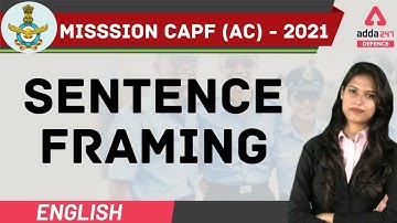 CAPF AC 2021| English | Sentence Framing
