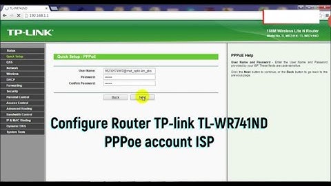 How to Configure Router TP-link by PPPoe | Configure Router TP-link TL-WR741ND by PPPoe  account