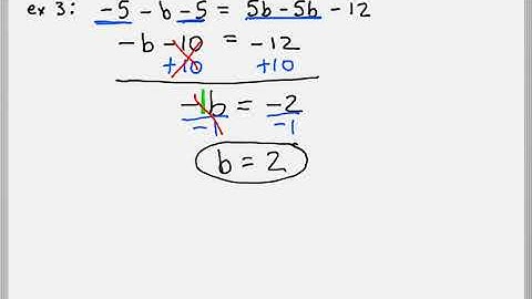 Multi Step Equations with Variables on Both Sides