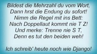 Reinhard Mey - Der Unendliche Tango Der Deutschen&amp;hellip- Lyrics