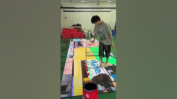 Experience the magic of a roll-up LED floor #ledscreen #tech #fun