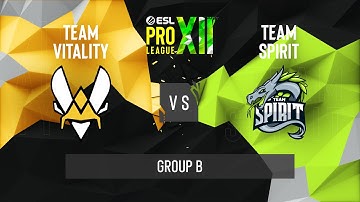 CS:GO - Team Vitality vs. Team Spirit [Dust2] Map 3 - ESL Pro League Season 12 - Group B - EU