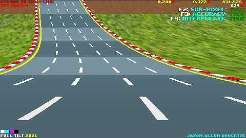 Pseudo 3D Road #6 - roller coaster, lighting, fade, texture