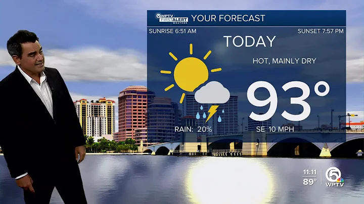 WPTV First Alert Weather Forecast for Afternoon of Tuesday, Aug. 13, 2024