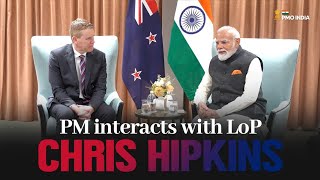 PM Modi holds a meeting with New Zealand Leader of the Opposition Chris Hipkins