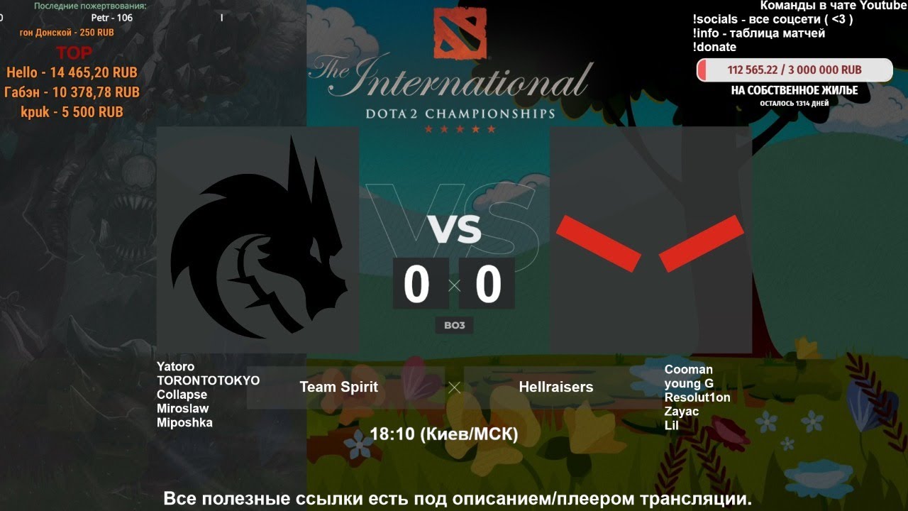 [Dota 2 RU] Team Spirit vs. Hellraisers | BO3 | International 10: CIS Qualifier | Live! @4liver [2K]