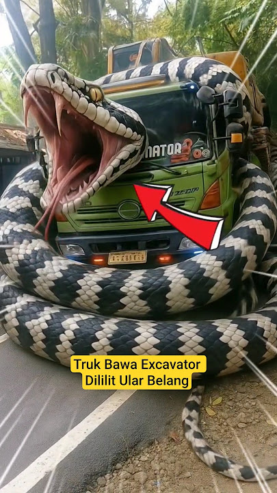 Horrifying‼️Dump Truck Fights Big Striped Snake👹 #truck #funny #viral #respect #truckrolling #aut...