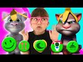 Talking Tom turns into a baby toy. My Talking Tom 2 with Abby Hatcher. Cartoon for kids. Abby vs Tom