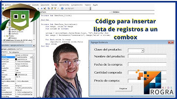Curso Programando en el VBA de Excel control de productos y ventas.  llenando un combobox