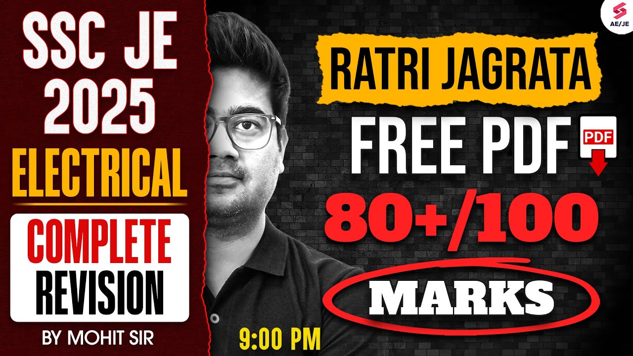 SSC JE 2025 Electrical Engineering One Shot Revision | SSC JE Electrical Preparation by Mohit Sir