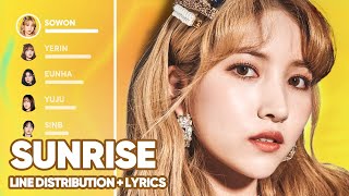 GFRIEND - Sunrise (Line Distribution   Lyrics Color Coded) PATREON REQUESTED