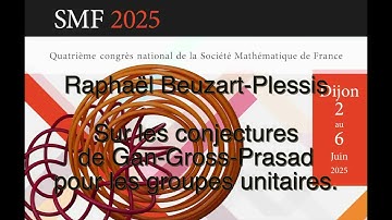 "Sur les conjectures de Gan-Gross-Prasad pour les groupes unitaires."  par Raphaël Beuzart Plessis