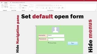 MS Access Trick: Default Form & Hide Navigation Pane Easily Wealth