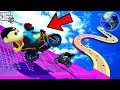 Franklin and shinchan tried the impossible gold jet parkour challenge in gta 5