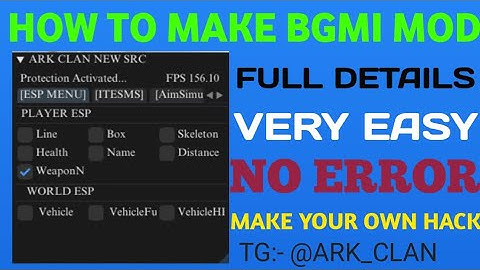 HOW TO MAKE OWN MOD APK SRC ADD IN BGMI | MOD APK KAISE BANATE HAIN | HOW TO ADD SRC IN BGMI 3.7