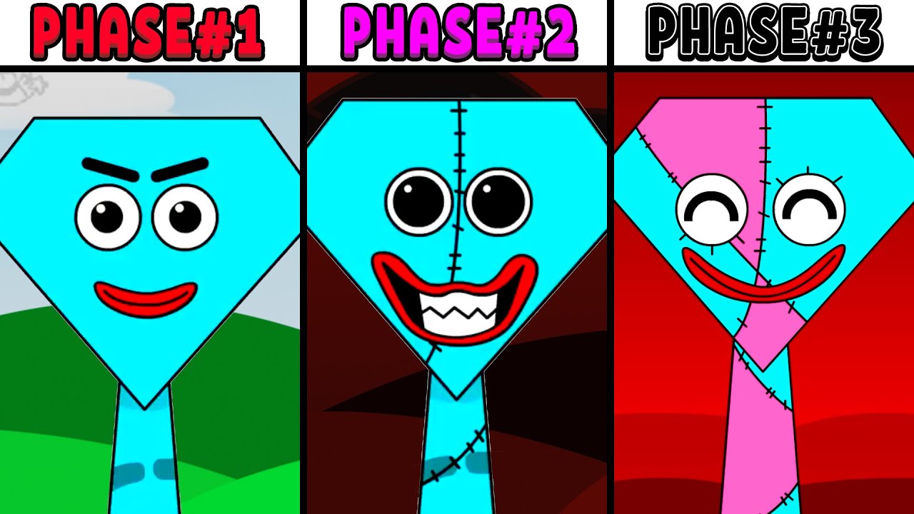 All Phases in New Incredibox Sprunki Oc of Diamond 2: From Phase 1 to Phase 3