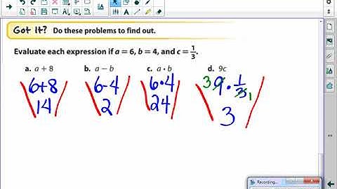 Ch6 Lesson 3   Variables & Expressions video lecture