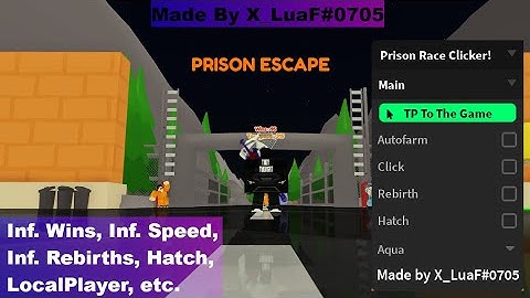 🚔Prison Race Clicker!👮 Script | Inf. Wins, Inf. Speed, Inf. Rebirths, Hatch, LocalPlayer, etc.