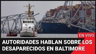 🔴 Colapso de puente en Baltimore: autoridades hablan sobre los desaparecidos