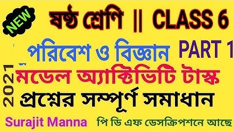 মডেল অ্যাক্টিভিটি টাস্ক,পার্ট 1|ষষ্ঠ শ্রেণী|পরিবেশ ও বিজ্ঞান|Model Activity Task-1|Class 6|WBBSE2021