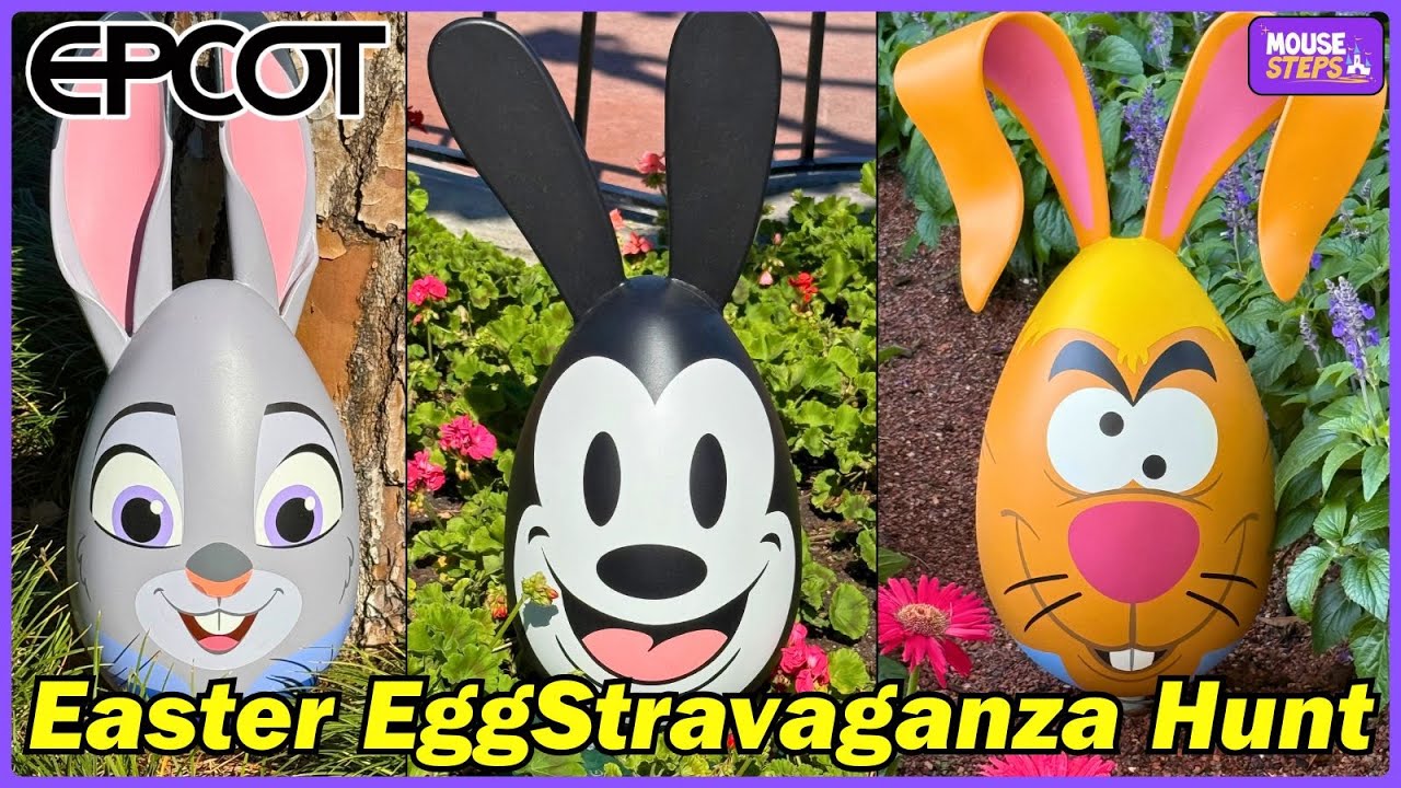 EPCOT Eggstravaganza Easter Egg Scavenger Hunt 2025 - ALL EGGS - Full ...