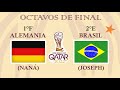 ALEMANIA 0-3 BRASIL - COPA MUNDIAL - OCTAVOS DE FINAL