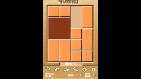 Klotski Easy Level 24 of 78 PAR solution