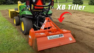 John Deere Tractor Tiller Attachment ~1025R with a King Kutter XB Tiller by Backyard Maine 33,798 views 2 years ago 5 minutes, 57 seconds