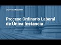 ¿Qué es un proceso ordinario laboral de única instancia? ¿Cómo se desarrolla la audiencia?